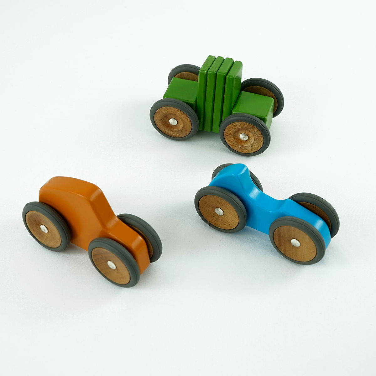 tegu-Magnetisches Auto-Set "Renner Riley Roadster" blau