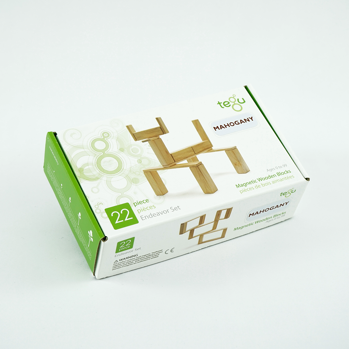 tegu-Magnetisches Entdeckerset mahogany, 22-teilig