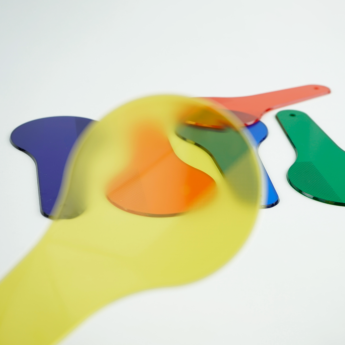Transparente Color-Paddles, 18-teilig