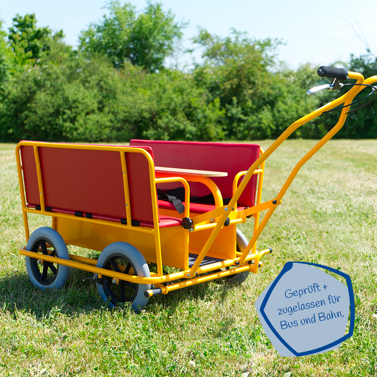 Kinderkrippenwagen gelb, 6-Sitzer
