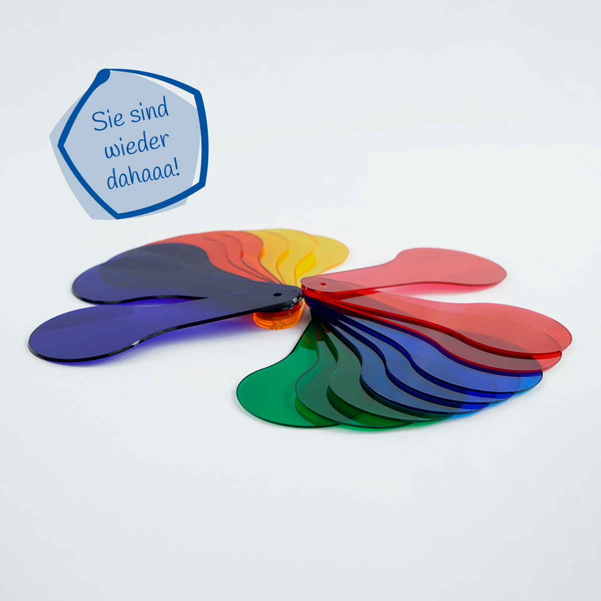 Transparente Color-Paddles, 18-teilig