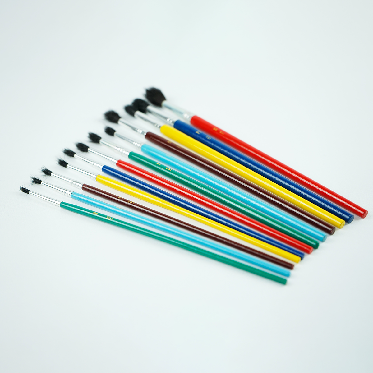 Pinselset bunt, 12-teilig