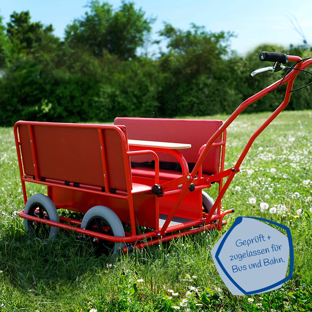 Kinderkrippenwagen rot, 6-Sitzer