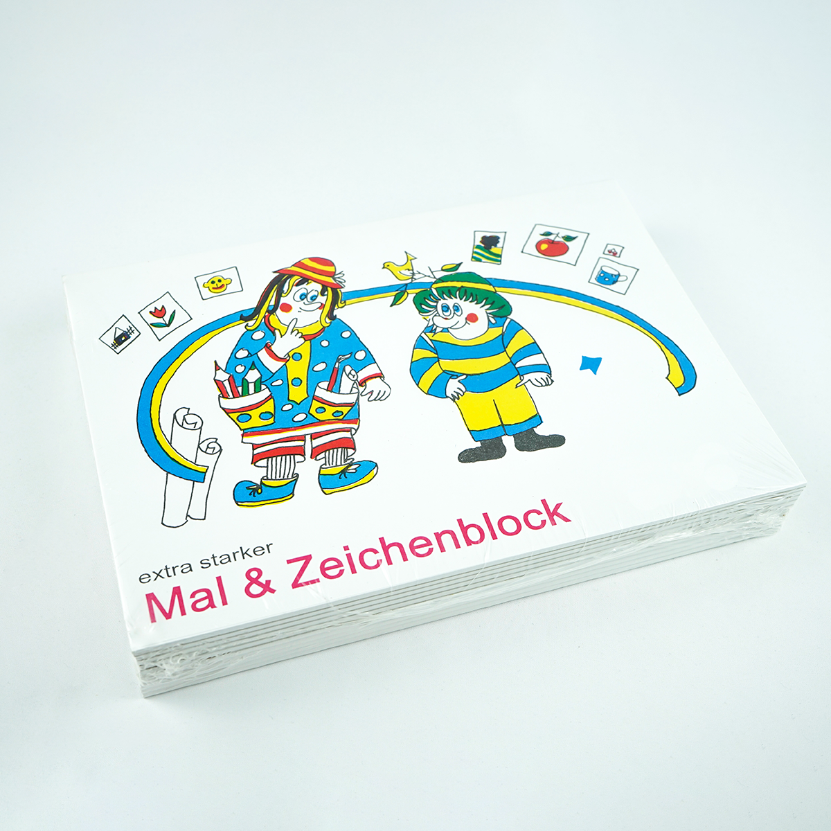 Mal- und Zeichenblöcke weiß, 10 Blöcke á 20 Blatt