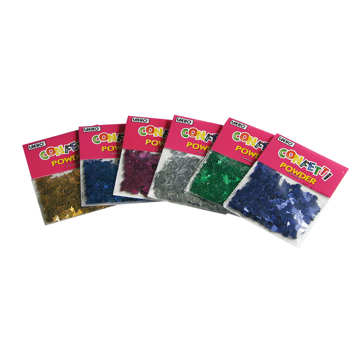 Glitterkonfetti, 6 Tütchen