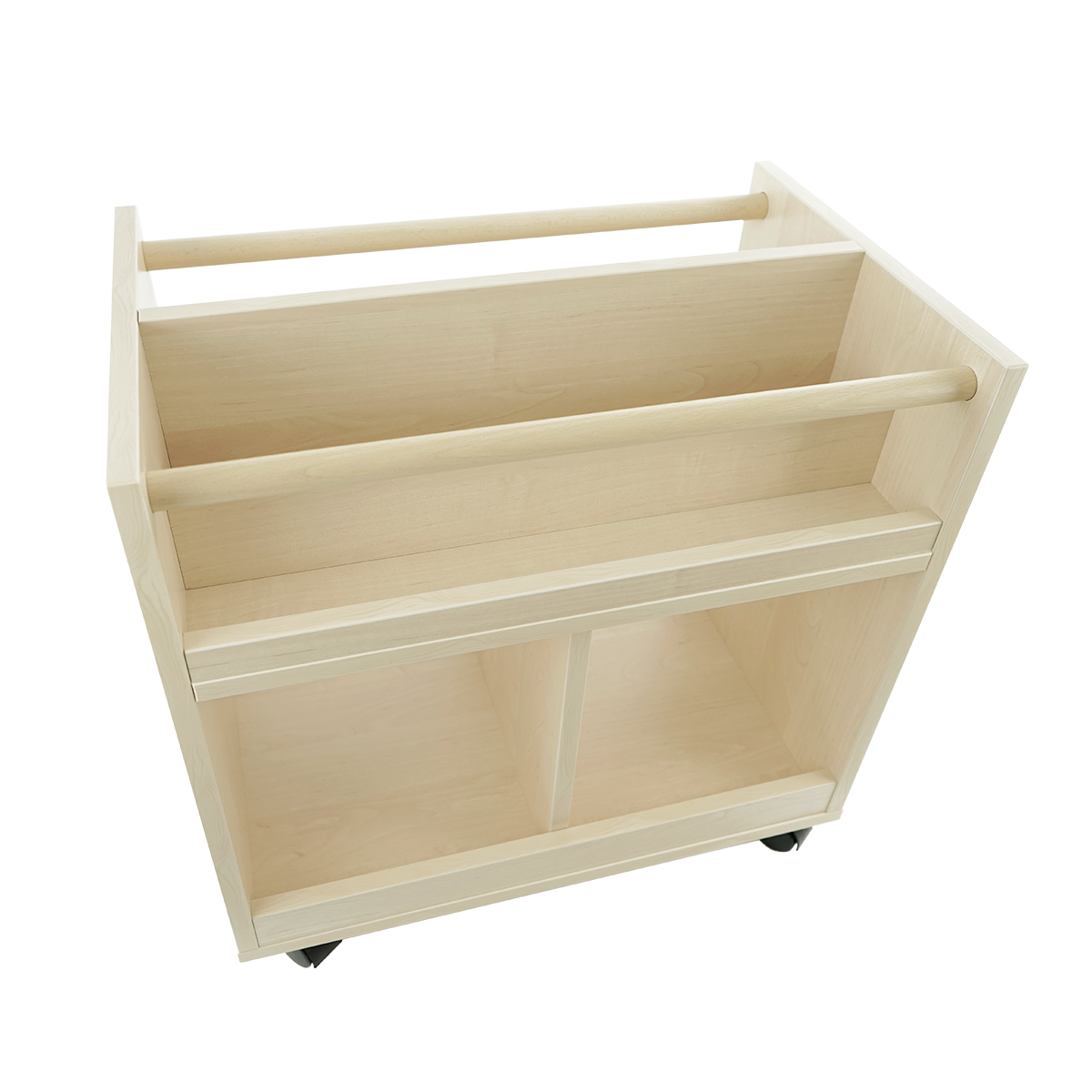 Bücherwagen, inkl. 4 Rollen, B62xH63xT40 cm