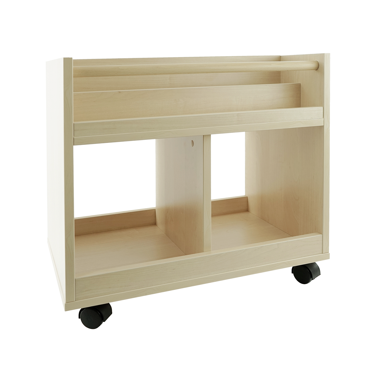 Bücherwagen, inkl. 4 Rollen, B62xH63xT40 cm