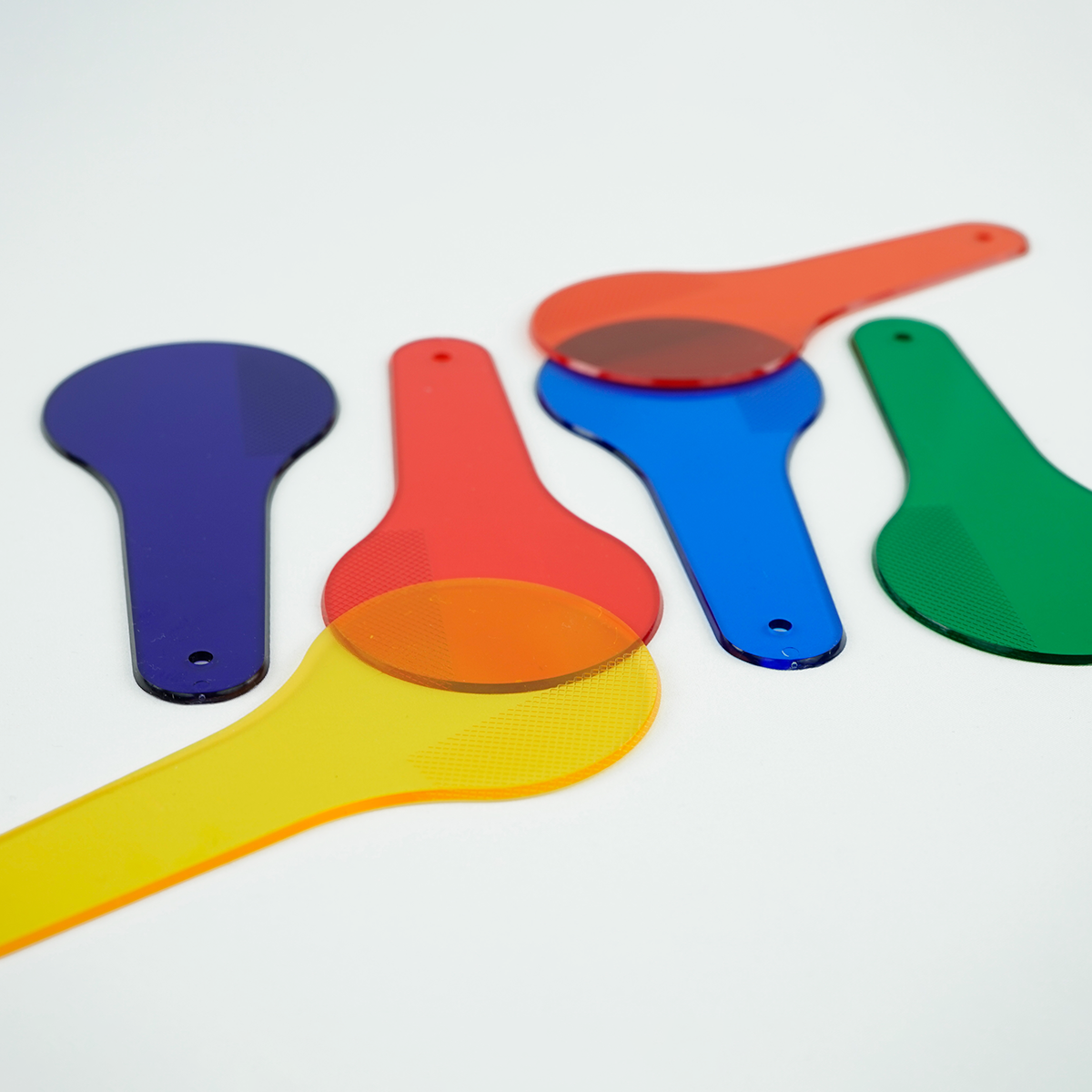 Transparente Color-Paddles, 18-teilig