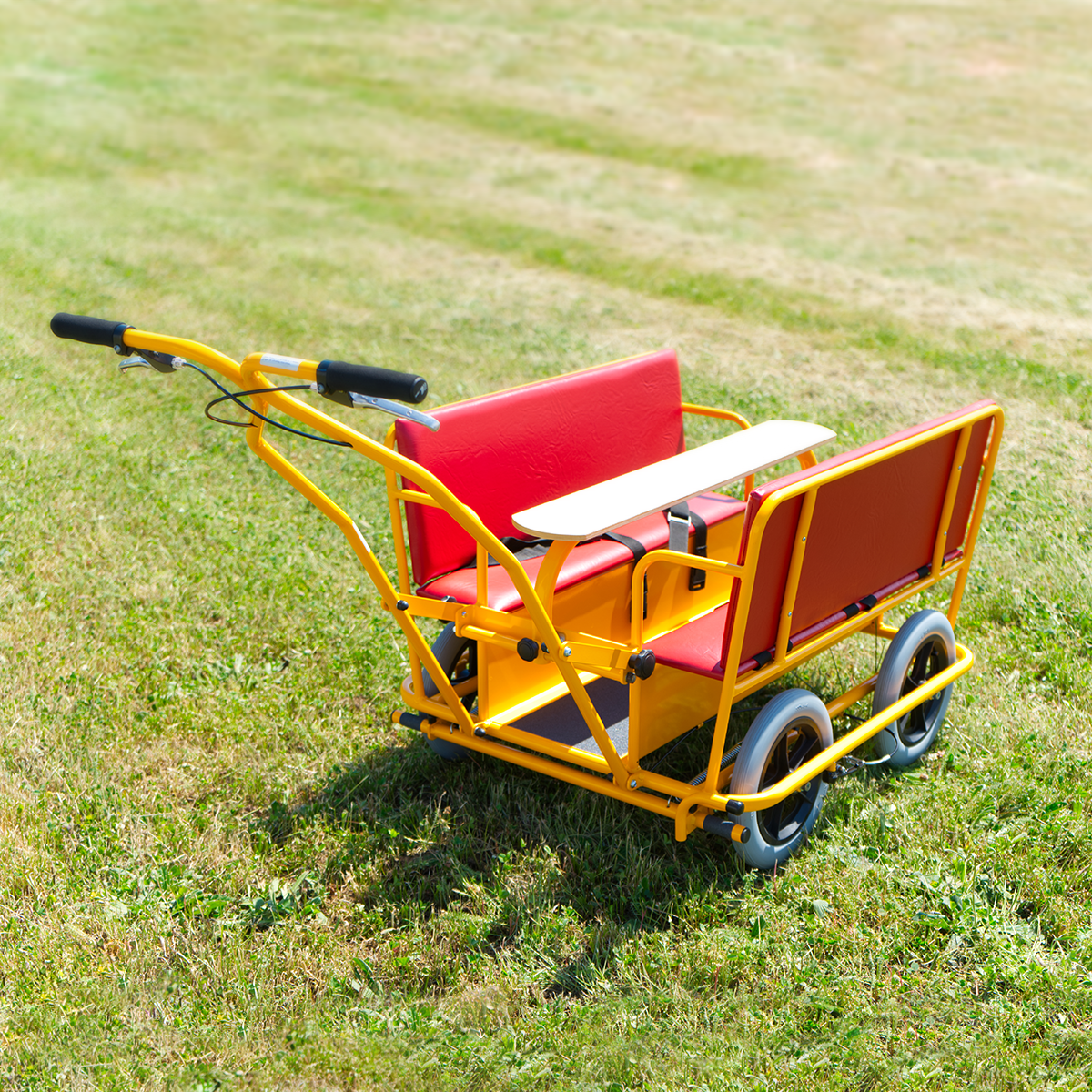 Kinderkrippenwagen gelb, 6-Sitzer