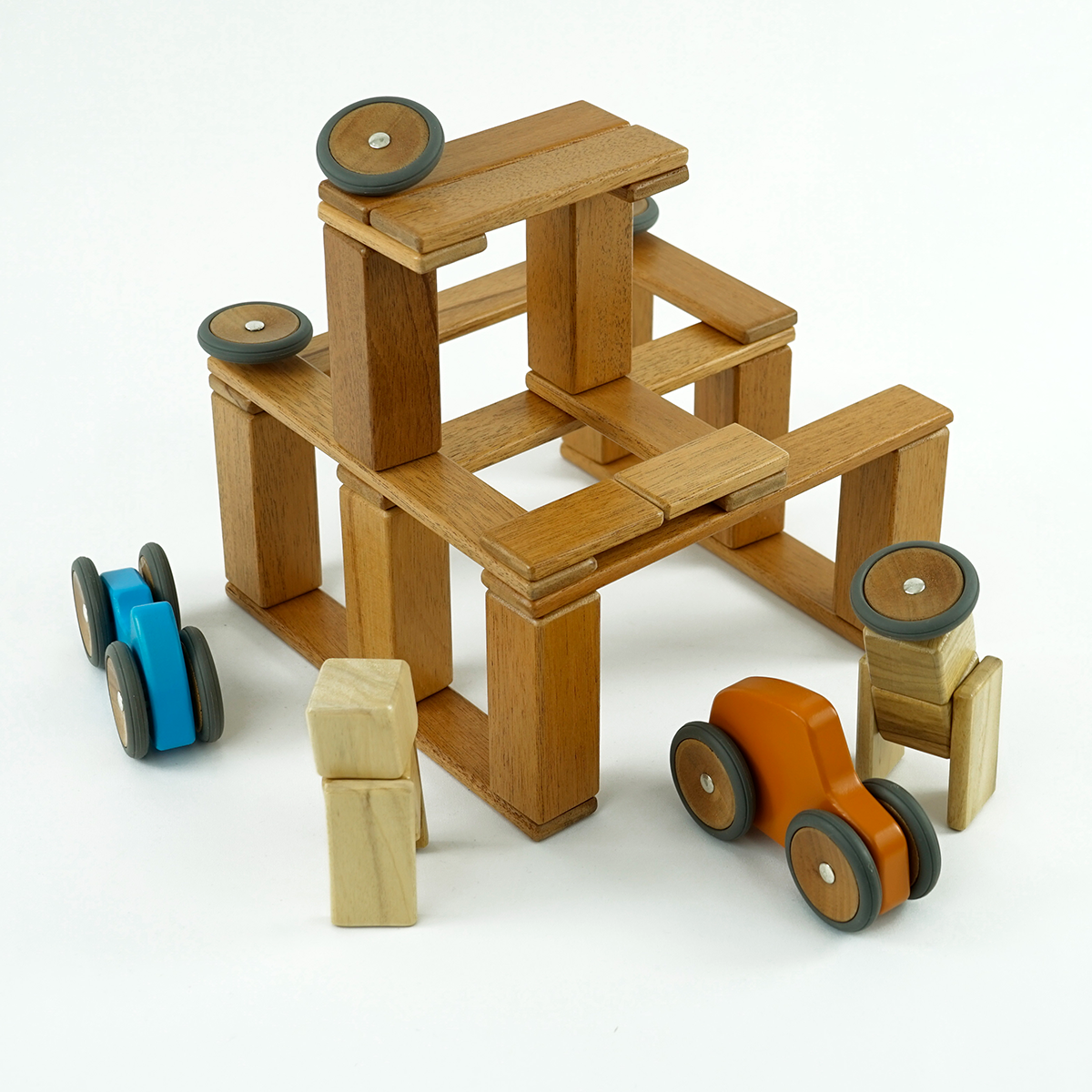 tegu-Magnetisches Entdeckerset mahogany, 40-teilig